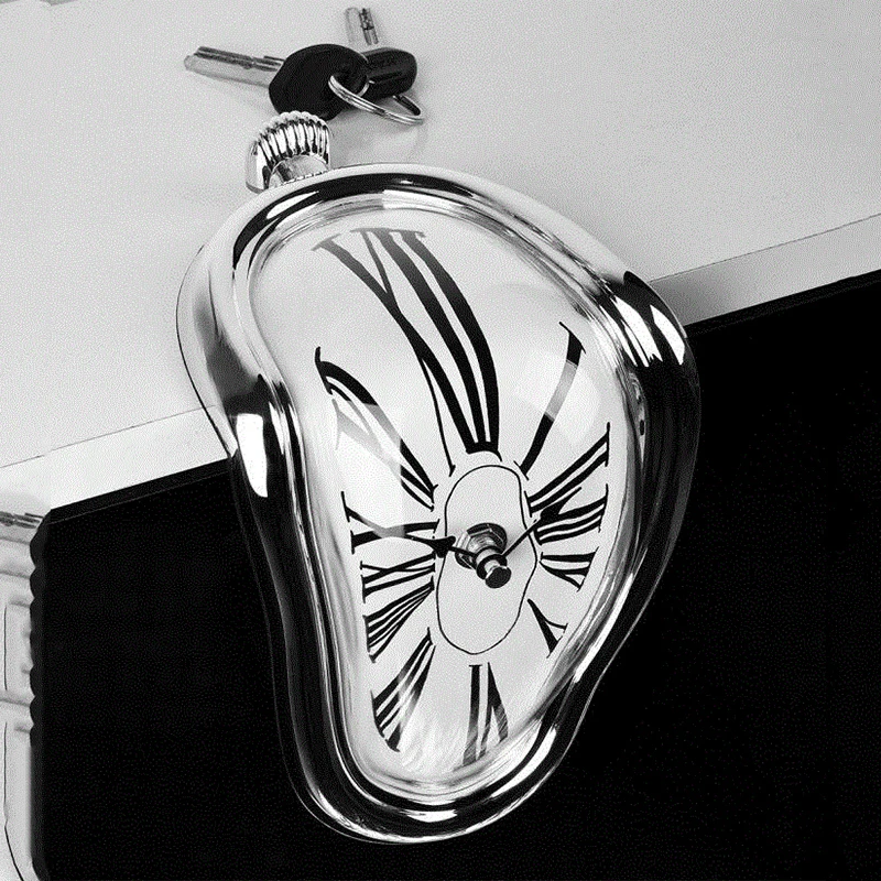 

Modern Design Surrealist Salvador Dali Style Wall Clock Novel Surreal Melting Distorted Wall Clock Amazing Home Decoration