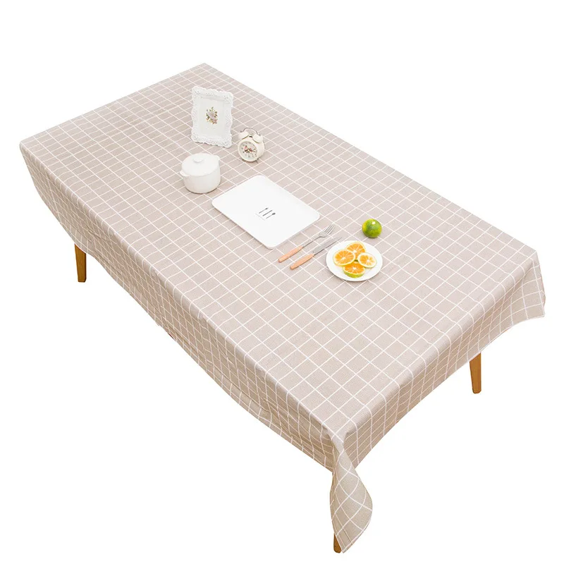 

Brief Waterproof Decorative Tablecloth PEVA Multifunctional Tablecloth Dining Table Cover For Kitchen Home Decor Table Cover