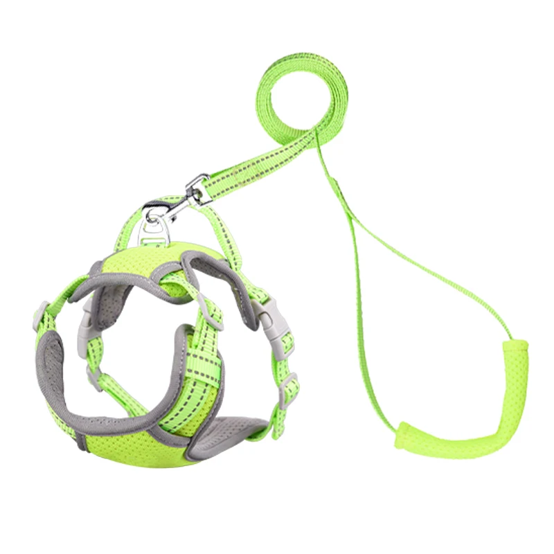 Прочная шлейка и поводок для собак среднего большого размера светоотражающие
