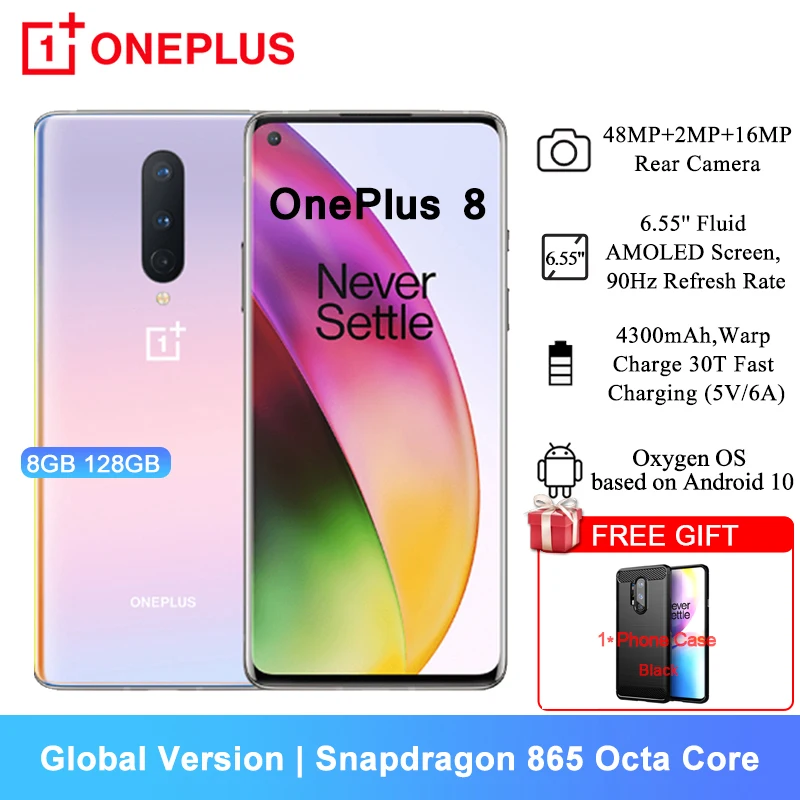 Чехол из ПВХ для OnePlus 8 5G смартфон NFC 6 55 &quot90 Гц обновления Snapdragon Гб оперативной