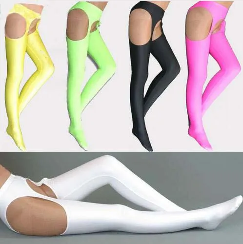 

Новинка, сексуальные длинные чулки с открытой промежностью для взрослых на Хэллоуин, леггинсы Zentai, длинные чулки