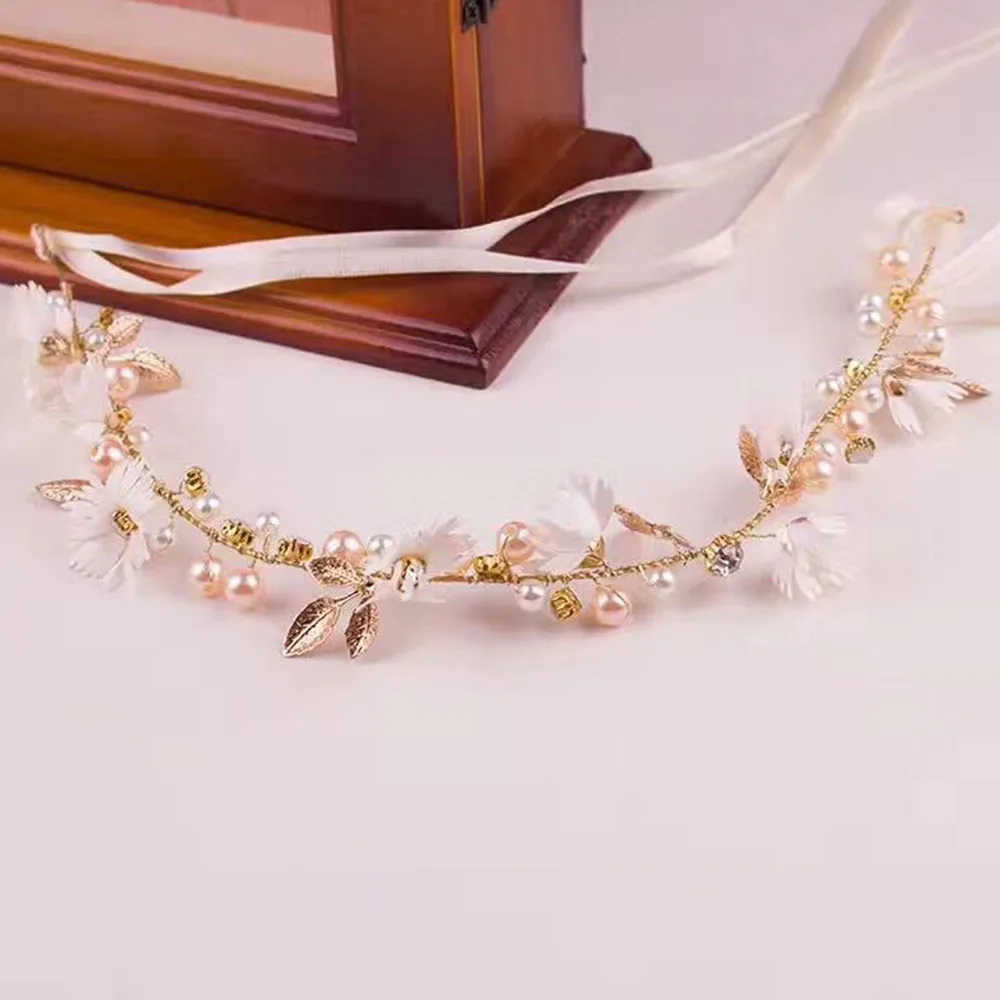 2 шт. элегантные свадебные аксессуары для волос Хрустальный жемчуг цветок