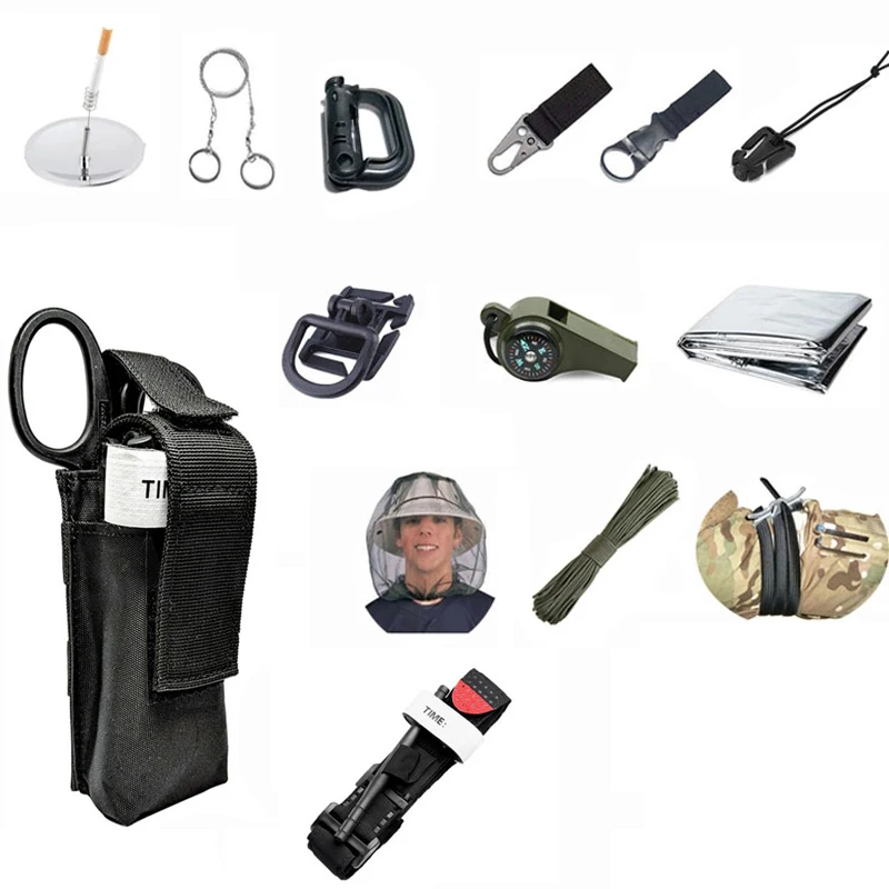 Аксессуар для выживания на природе тактический жгут сумка мягкий зажим