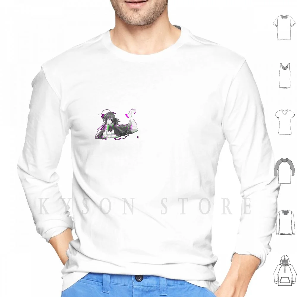 

Толстовка Rias Gremory Glitch 1 хлопковая с длинным рукавом, Аниме Манга, японская Милая забавная японская кавайная Ретро Tumblr для девочек