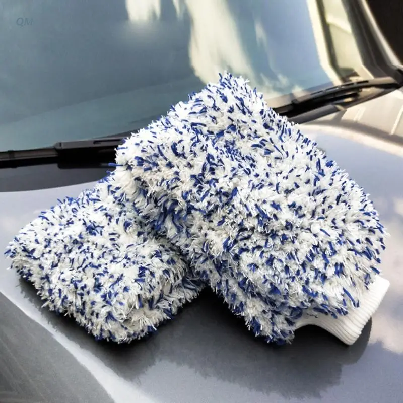 

Upgraded Soft Absorbancy Glove High Density Car Cleaning Ultra Soft Easy To Dry Auto Detailing Microfiber Madness Wash M 13MF