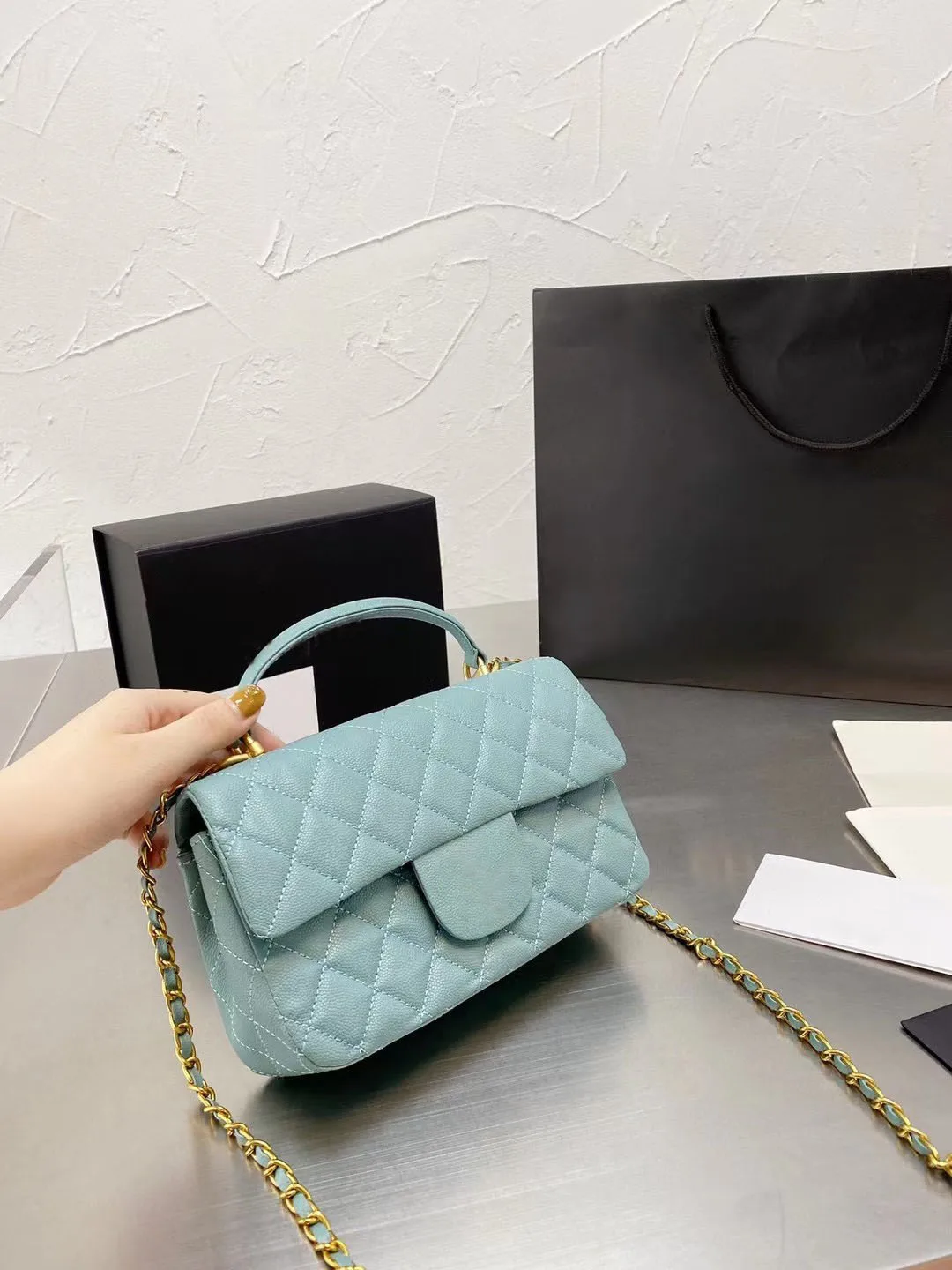 

101062 63 женская новая классическая универсальная сумка на цепочке сумка-мессенджер