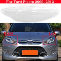 car front headlight cover for ford fiesta 2009 2012 headlamp lampshade lampcover head lamp light shell glass lens caps covers