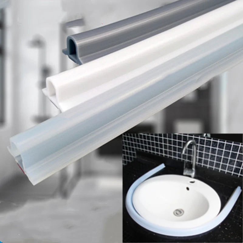 

Silicone shower dam Flood barrier Bathroom Water Stopper Blocker 3M Self adhesive Dry Wet Separation Door Bottom Sealing Strip