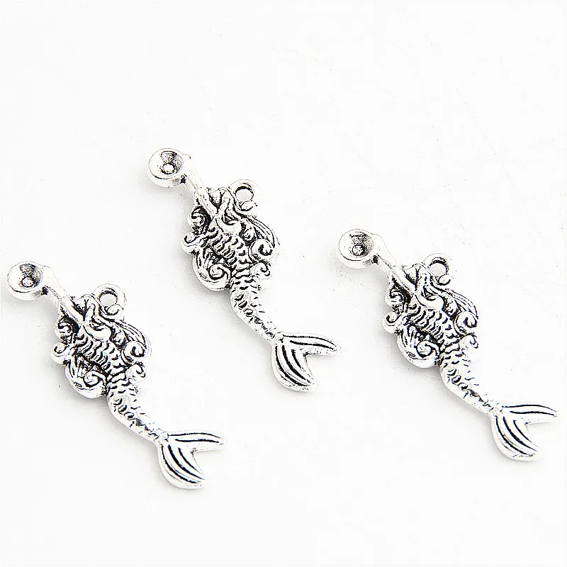 30 шт. серебряные маленькие красивые подвески в морском стиле Размеры 33x26 мм A3041 |