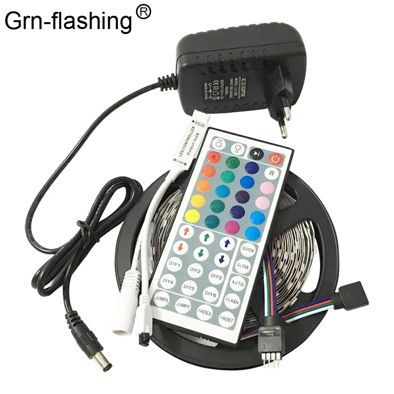 Светодиодная ленсветильник RGB 5050 12 В постоянного тока 30 светодиодов/м 5 м/лот