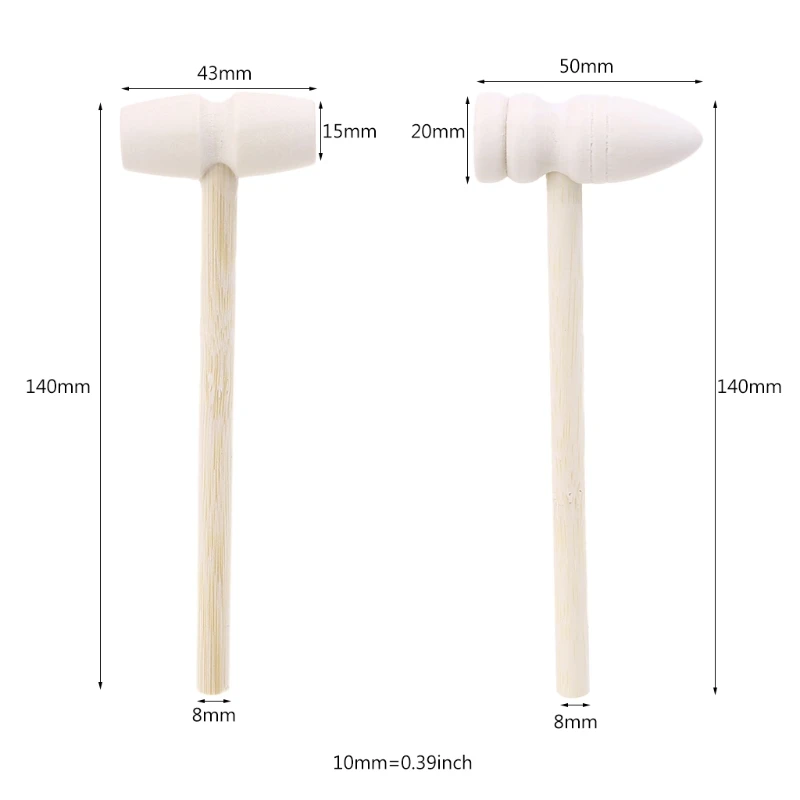 Деревянный Мини-молоток игрушечные молотки для шоколада разбиваемое сердце 10 шт.