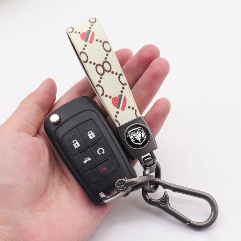 

luxury gift leather keychain car accessories lanyard for keys for DODGE- Charger JCUV Ram Caliber Durango Dart Avenger journey