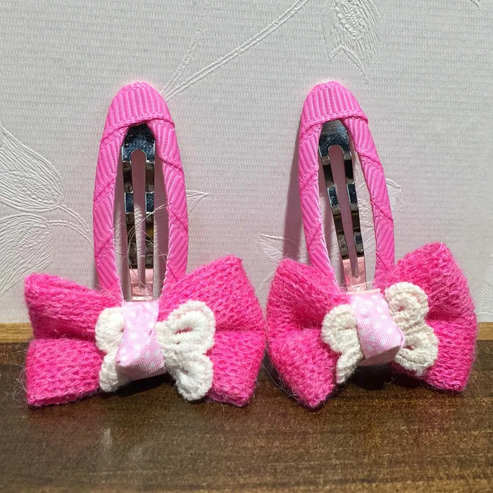 Заколки для волос маленьких девочек 2 шт. заколки в стиле принцессы с бантом