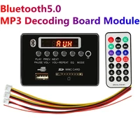 wireless bluetooth 5 0 6v 12v mp3 wma decoder board car audio usb tf fm radio module color screen mp3 player with remote control