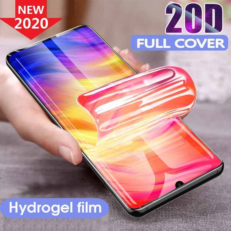Гидрогелевая пленка для Redmi Note 7 8 9 Pro 9s 8T Xiaomi Mi 10 Lite (не стекло) 2 шт. защитная экрана