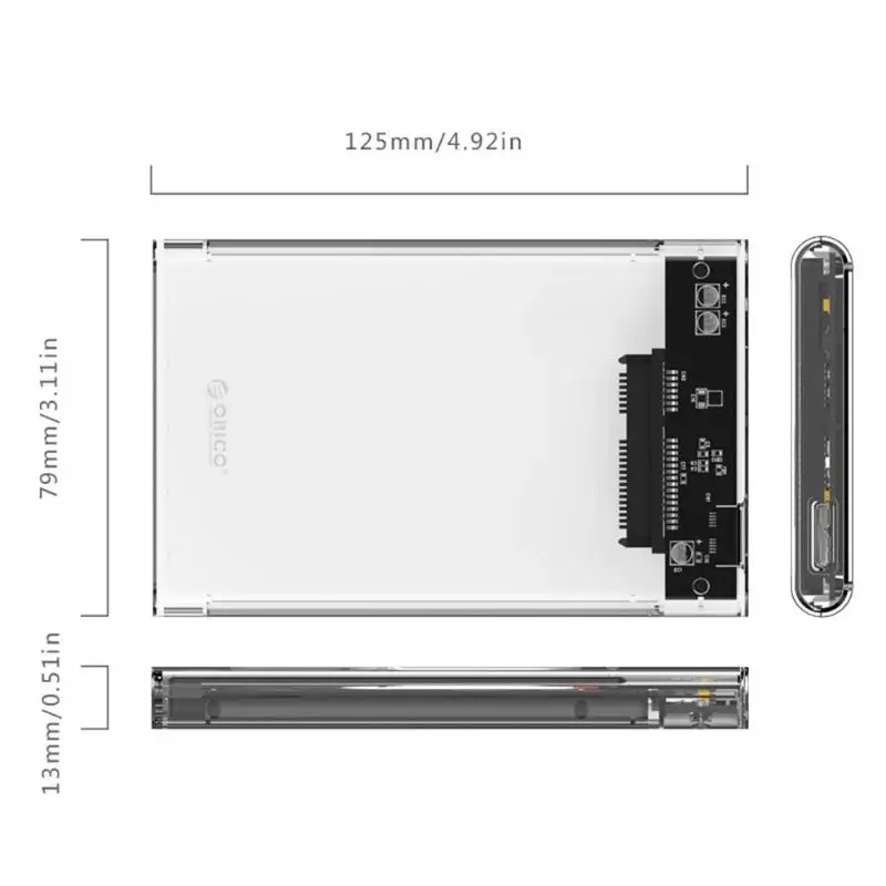 ORICO 2139U3 HDD чехол 2 5 дюймов прозрачный SATA USB 3 0 адаптер внешний жесткий диск Гбит/с 4
