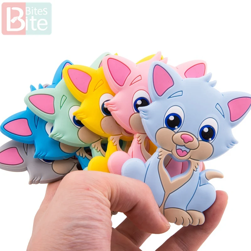 Детские Прорезыватели силиконовые Подвески лисицы для соски пищевого класса