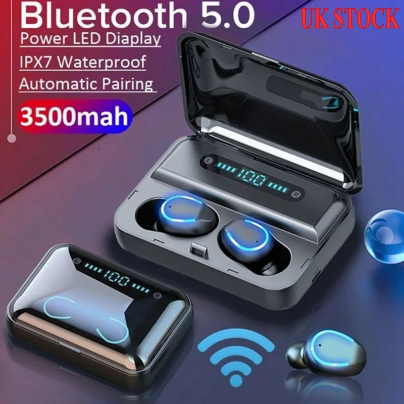 

F9-5 Mini TWS Wireless Bluetooth 5.0 Earphone Noise Cancelling Sport Waterproof Chaging Case 1200mAh/3500mAh 2021