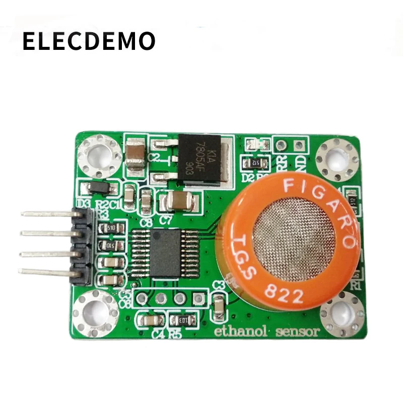 Модуль датчика обнаружения алкоголя TGS822 серийный выход измерение на основе