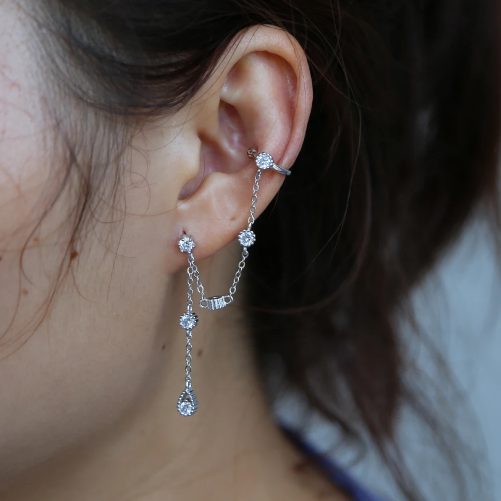 Элегантные женские серьги кисточки на цепочке ювелирные изделия Круглый Ободок