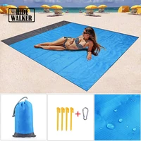 210200 oversized beach mat sand free blanket pocket blanket picnic camping waterproof windproof mat with nail