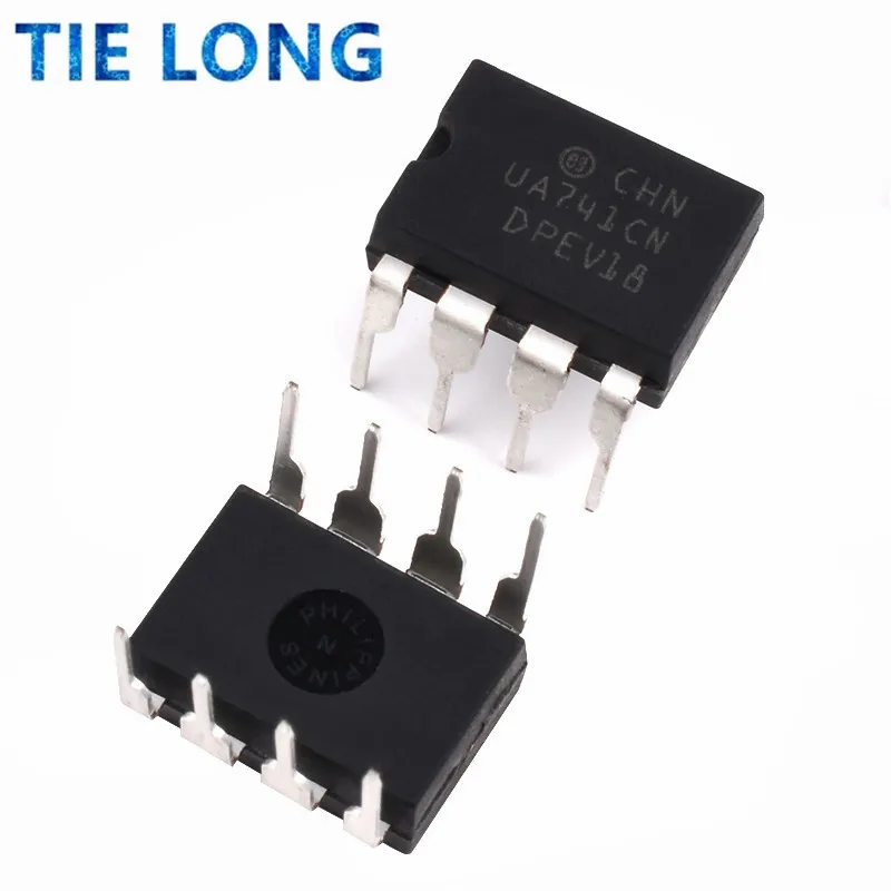 10 шт. DIP IC 8 контактов UA741CN UA741CP UA741 Amp LM741 741 DIP-8 | Электронные компоненты и