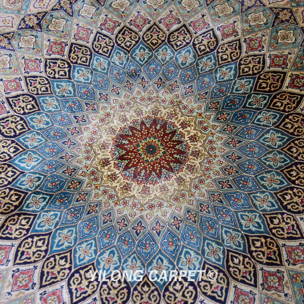 Yilong 6'x9' Handmade Persian Antique Carpets Oriental Medallion Turkish Silk Rug (ZQG328A) | Дом и сад
