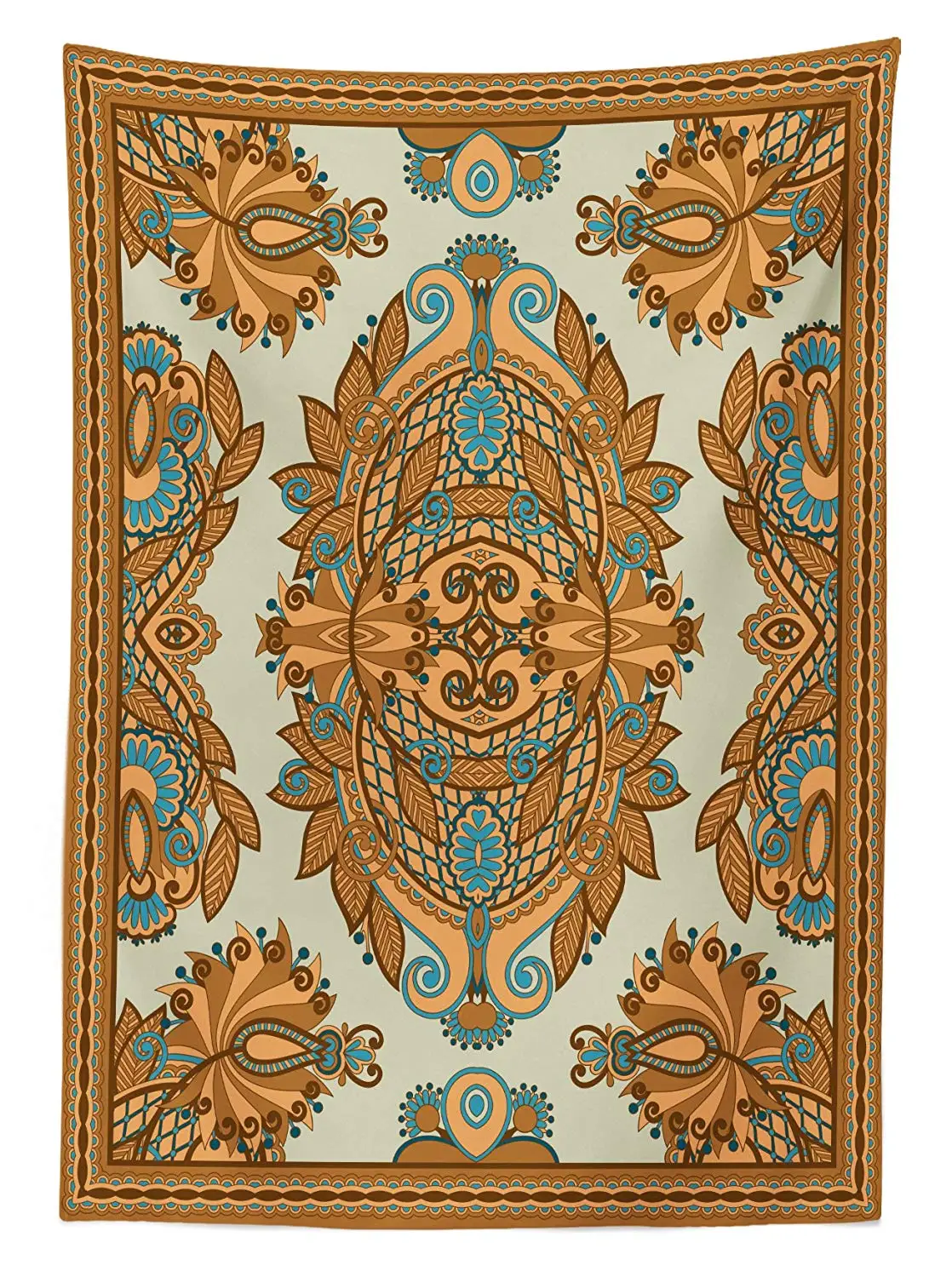 Восточная скатерть украинский ковер мотив абстрактные цветы и листья