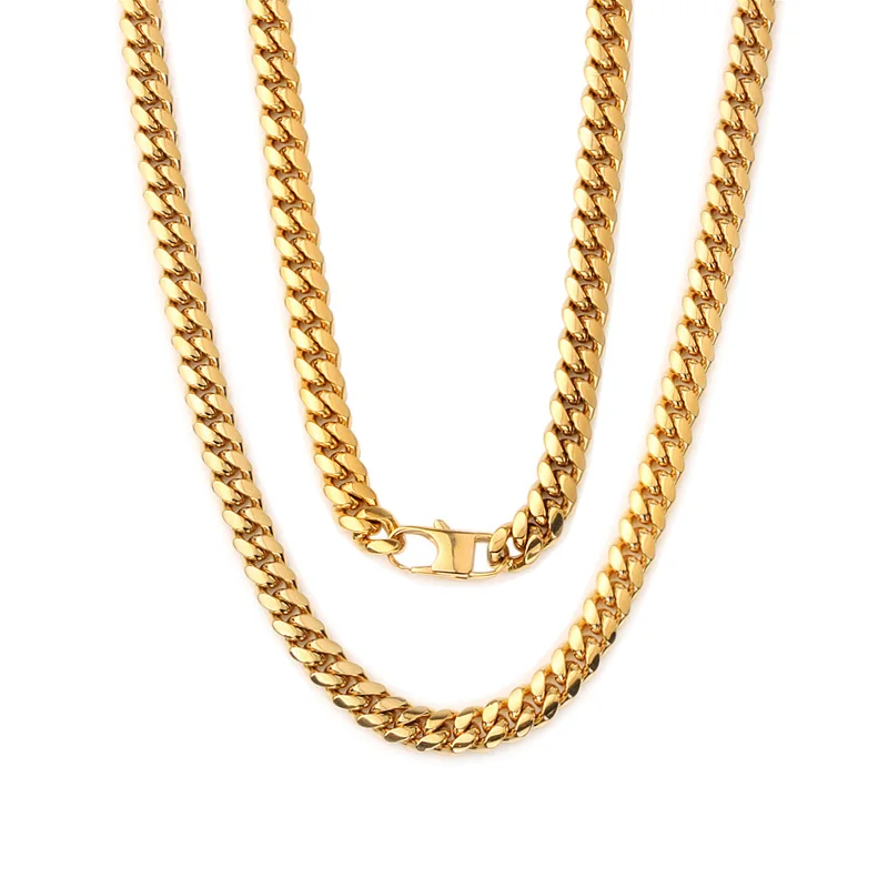 Цепочка мужская из нержавеющей стали под золото колье или браслет панцирного