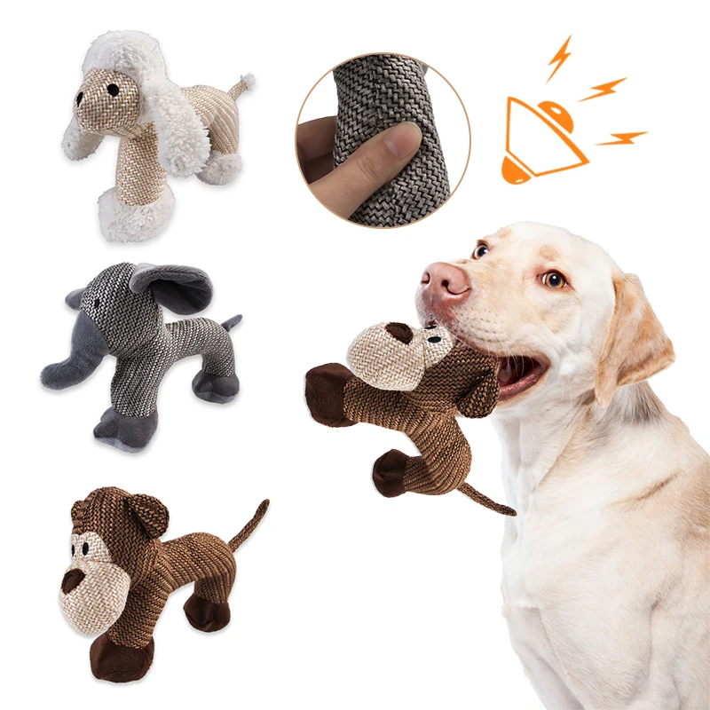 Собака кошка плюшевые фигуры животных жевательные молярные скрипучие игрушки