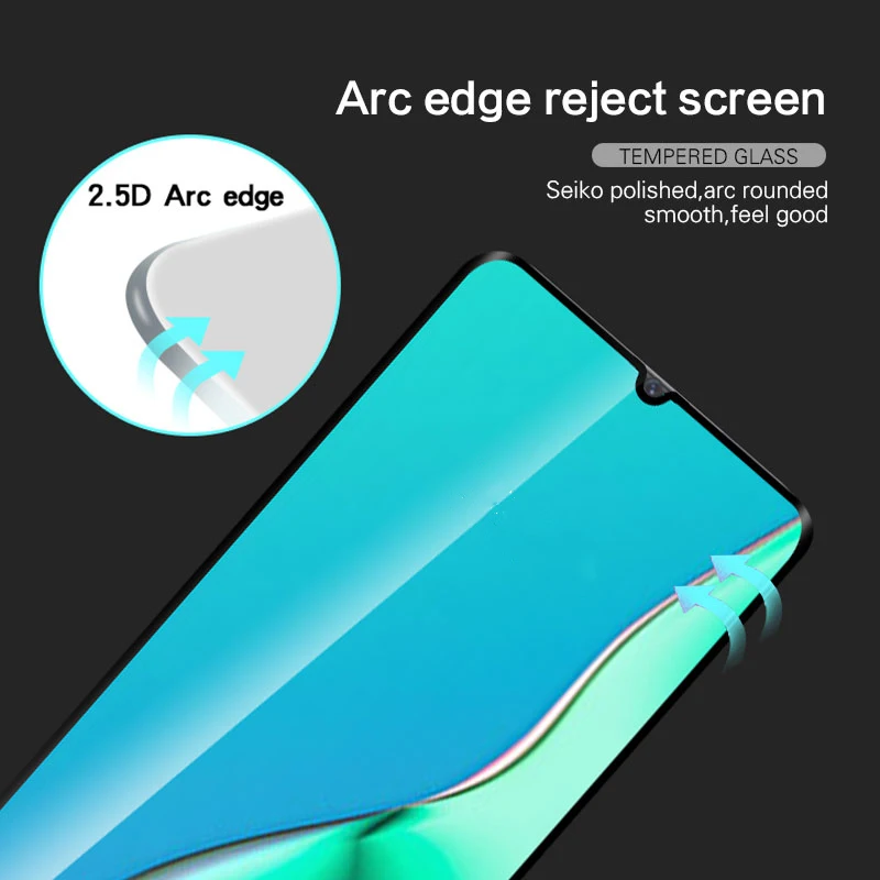 2 шт. закаленное стекло для Oppo A5 2020 защита экрана A9 полное покрытие 3D пленка с