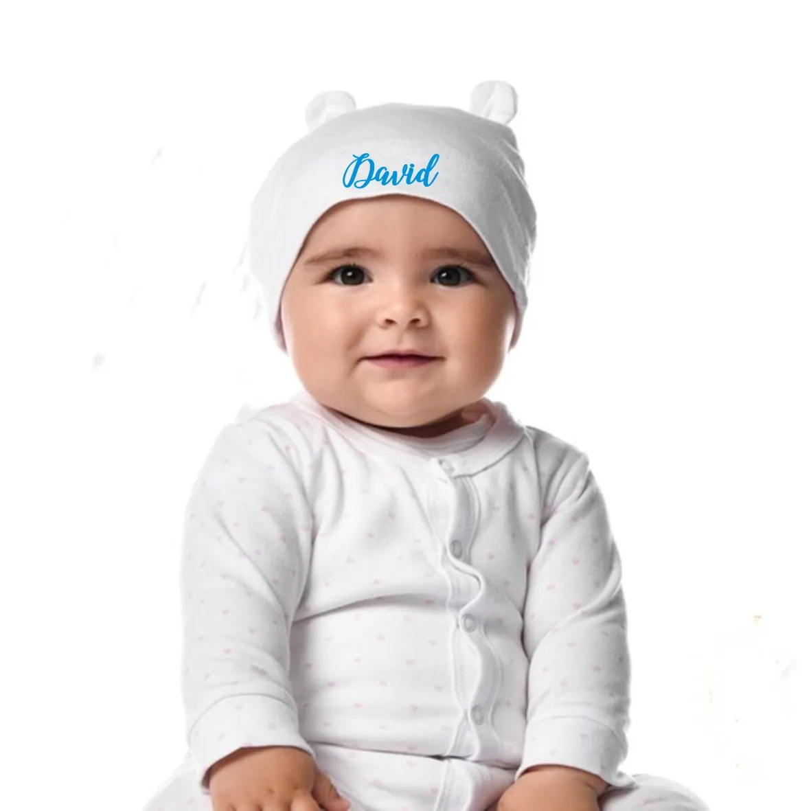 

Custom Baby Bear Hat, Baby Beanie Hat, Personalized Newborn Baby Boy Girl Cap, Baby Shower Baptism Party Birthday Gifts