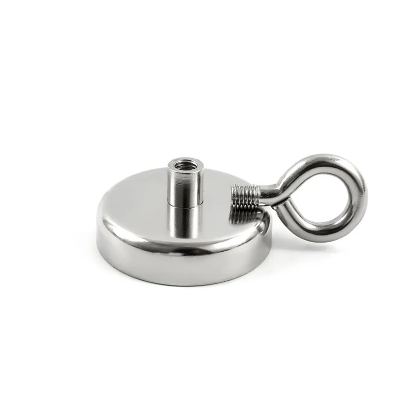 1Pc Strong Neodymium Magnet Pot Fishing Salvage Magnets Sea Round Super Powerful Magnetic Hook Heavy Duty Searcher | Обустройство
