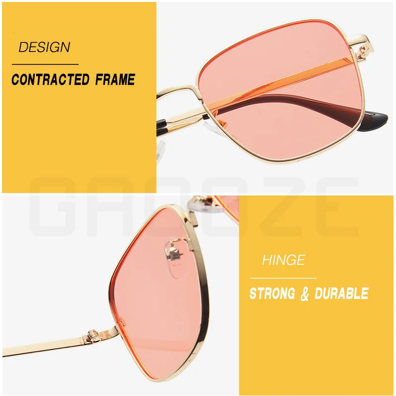 

GAOOZE Luxury Square Sunglasses Squared Glasses Female Branded Framed Oversized Square Sunglasses Retro Glasses LXD414