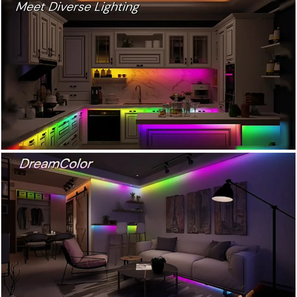 Full Color COB LED Strip Same As WS2812B SK6812 High Density Individually Addressable Smart RGB Dream Led Light DC5V | Лампы и