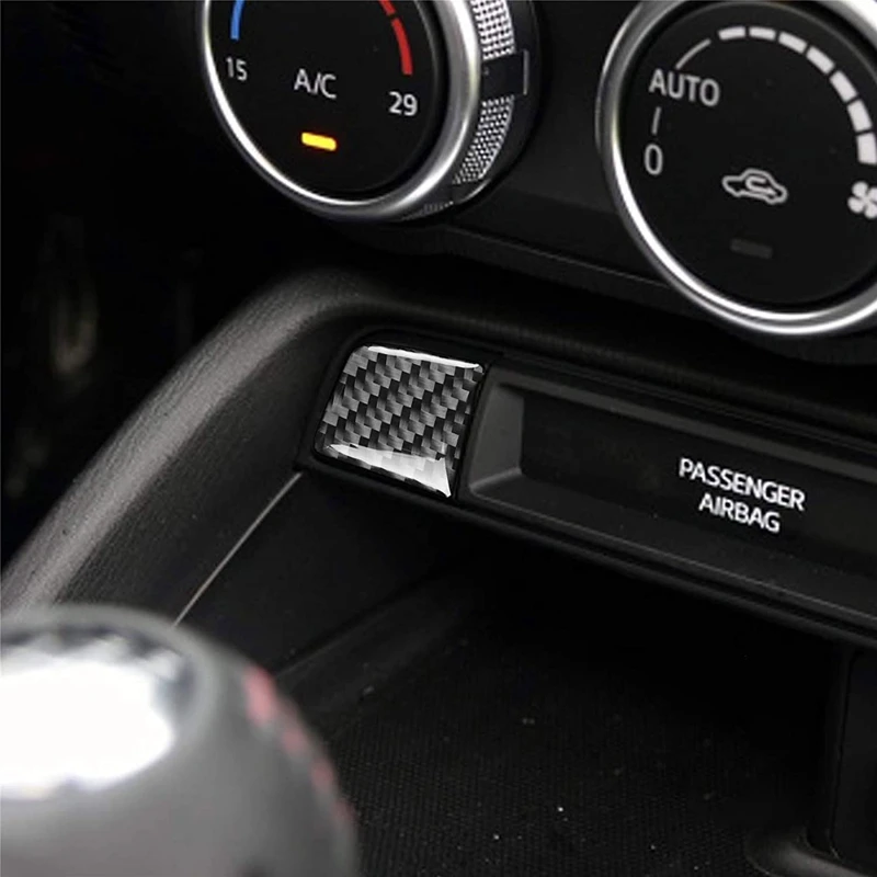 Roadster Carbon Fiber Center Storage Button Switch Cover Trim Sticker For Mazda MX-5 Miata 2016+ MX5 ND Interior | Спорт и