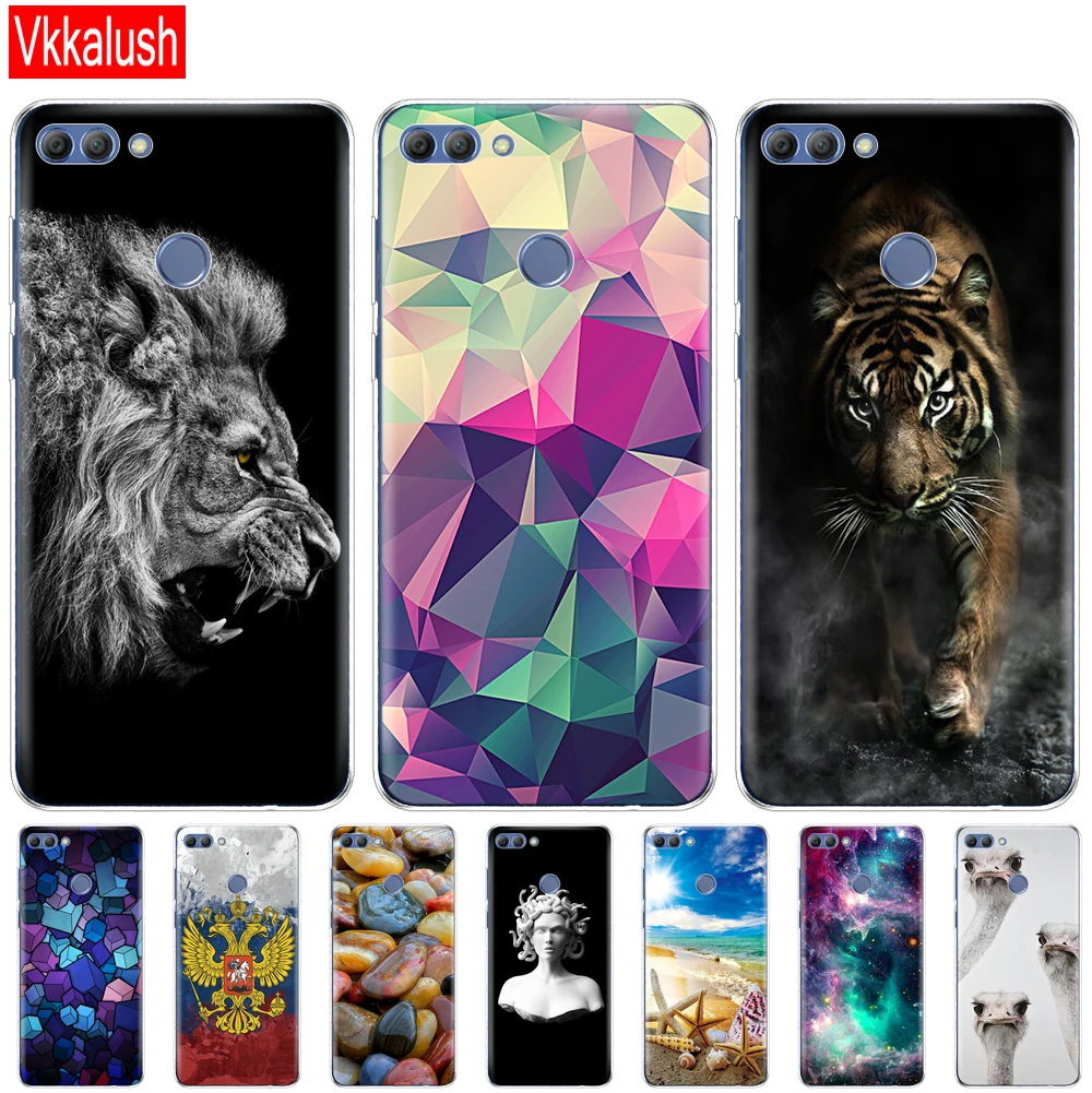 Чехол для телефона huawei P smart 2018 Enjoy 7S мягкий силиконовый чехол из ТПУ с полной