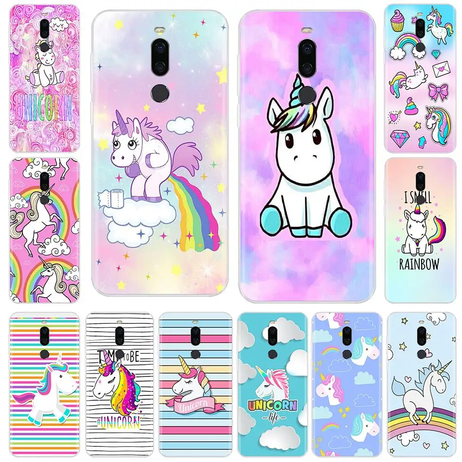 

For Meizu Note 8 Case Note8 Soft TPU Silicone Protective Phone Shell Rainbow Unicorn Back Cover for Meizu M8 Note Cases Fundas