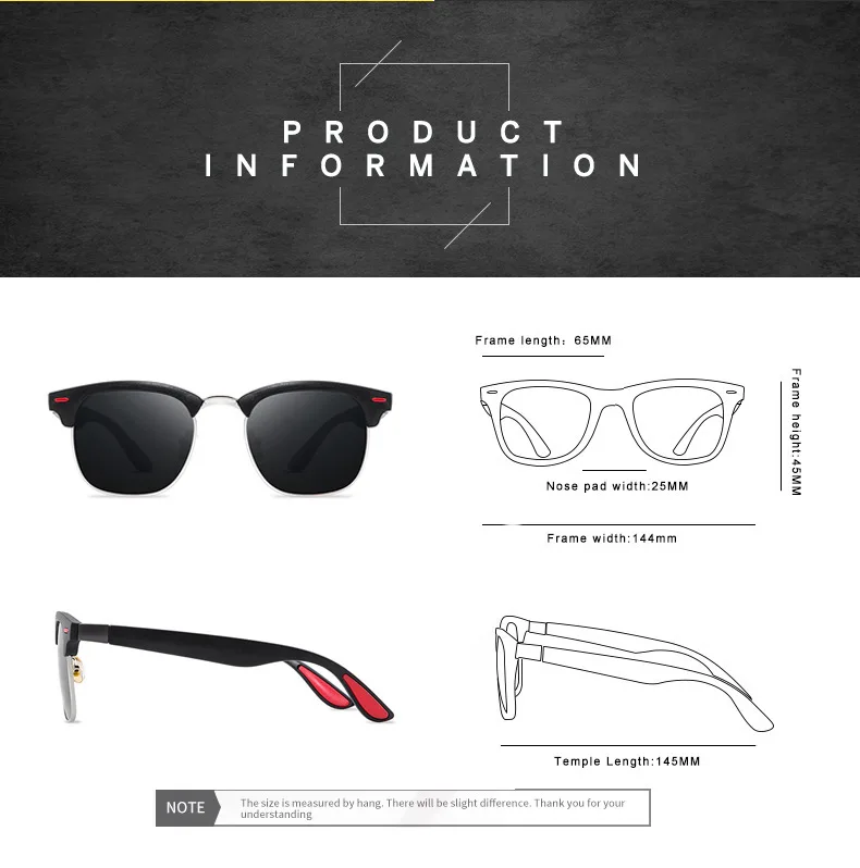 Классические поляризационные солнцезащитные очки для мужчин и женщин брендовые