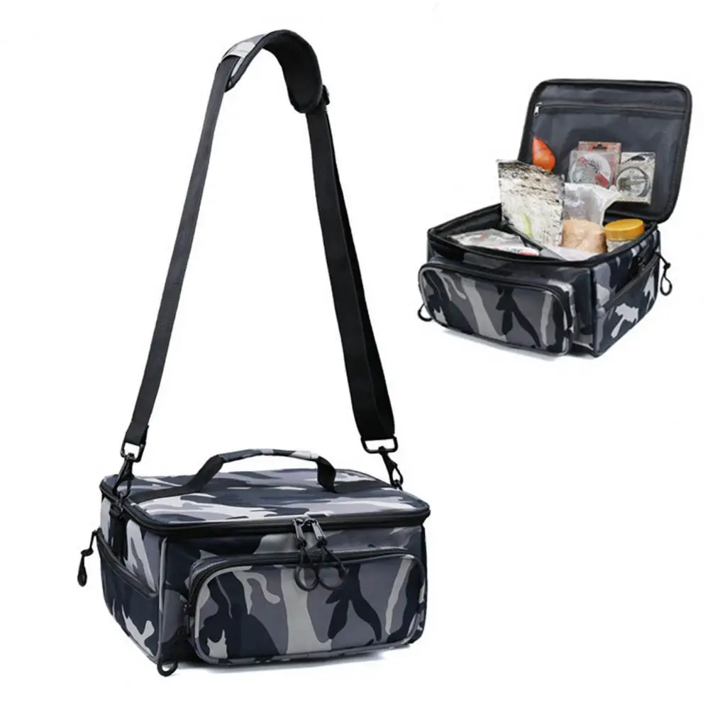 

Oxford Cloth Fishing Bag Adjustable Damp-proof Camouflage One-shoulder Fishing Storage Bag For Fishing Camouflage Loaded Bag