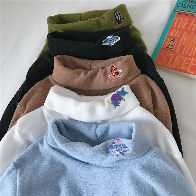 Mooirue Для женщин Зимняя Базовая футболка с высоким плотно облегающим шею