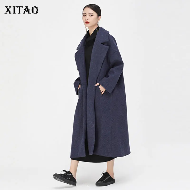 XITAO длинные винтажные смеси Женская мода независимый дизайн Элегантный осень Одна кнопка миноритарные смеси GCC2413