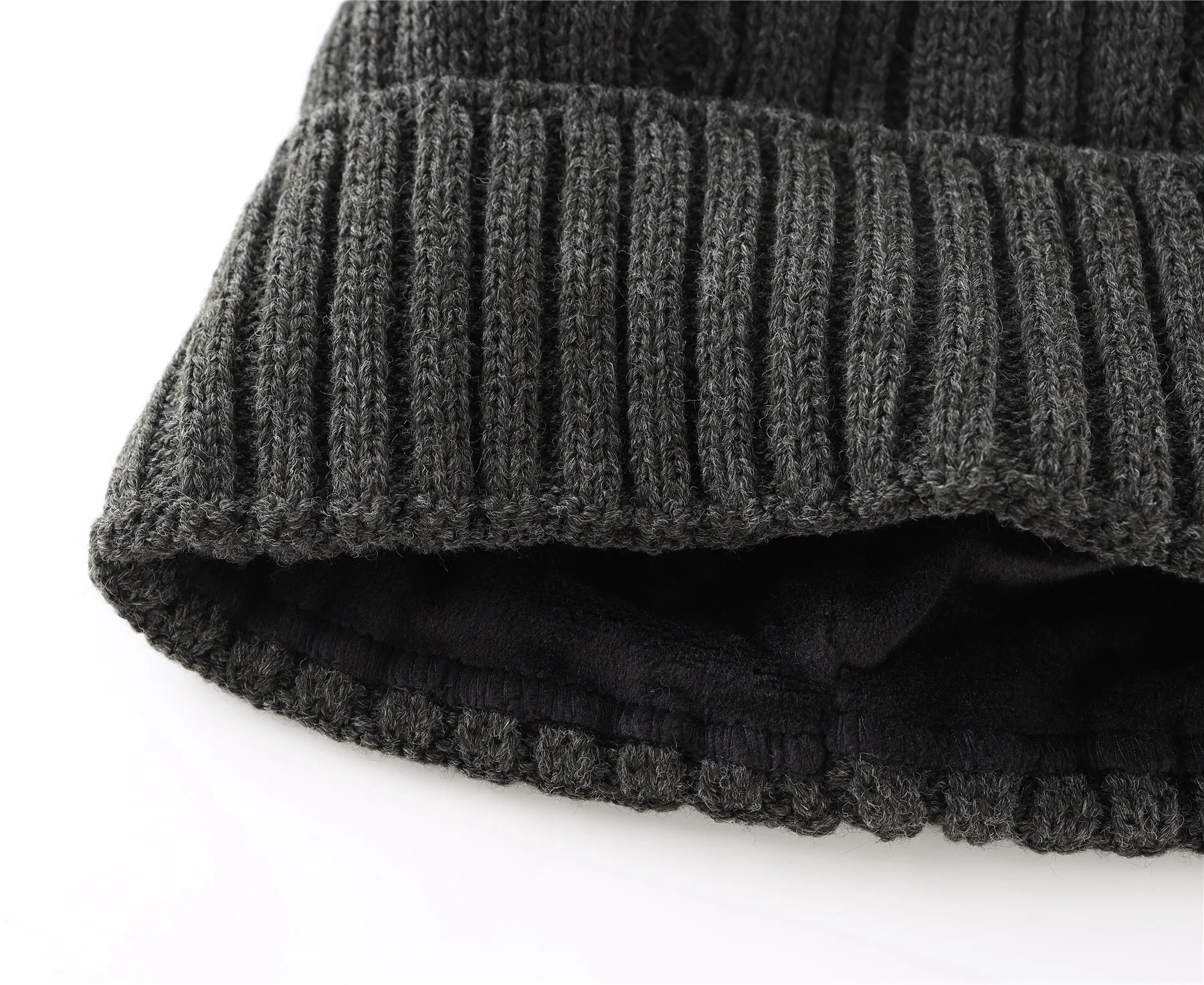 Мужская зимняя шапка Connect Tyle плотная Вязаная Шапка-бини с акриловым кабелем