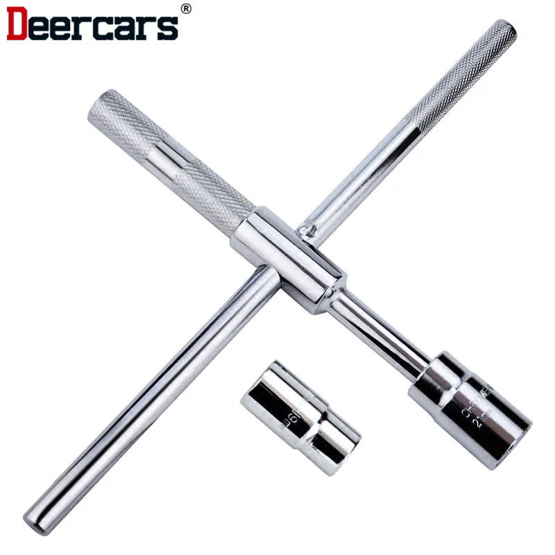 Перекрестный выдвижной гаечный ключ 17-23 мм для замены автомобильных шин с длинным рычагом для экономии труда, набор гаечных ключей с автоматическим рукавом для ремонта рук