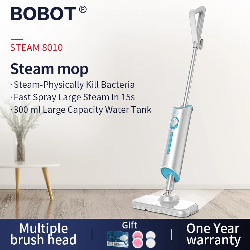 Электрическая отпаривательная Швабра BOBOT 8010 ручная для мытья пола пылесборник