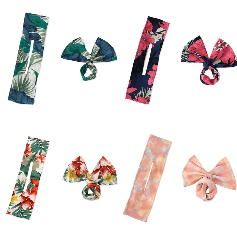 

Deft Bun Fashion Hair Bands Women Summer Knotted Wire Headband Print Hairpin Braider Maker Easy Use DIY Accessories Roller Donut