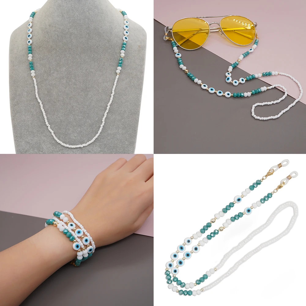 Цепочка для очков Go2Boho зрительный шнурок ювелирные изделия бирюзовые ожерелья с