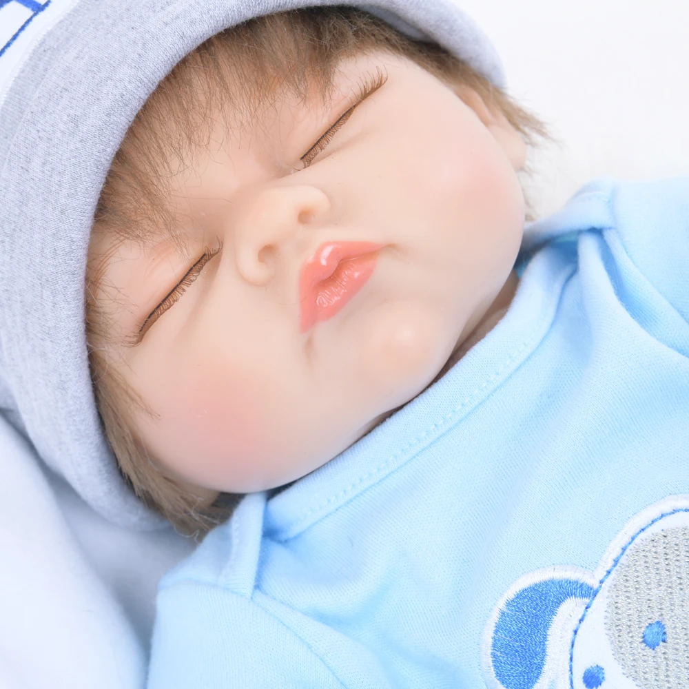 Новый стиль милая кукла Bebe Reborn Реалистичная Спящая для новорожденных с закрытыми