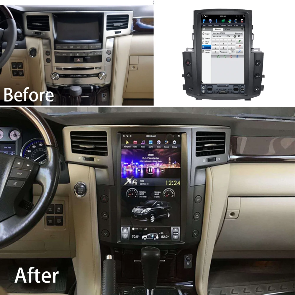 Автомобильный мультимедийный плеер стерео GPS DVD радио навигация Android экран для Lexus