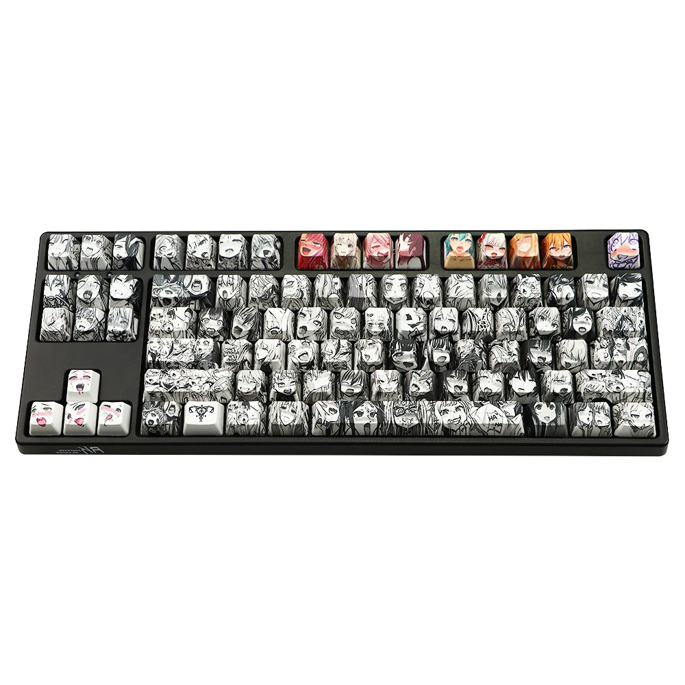 

110key Ahegao Keycap краска Сублимация OEM профиль японский аниме Keycap для Cherry Gateron переключатель Kailh механическая клавиатура